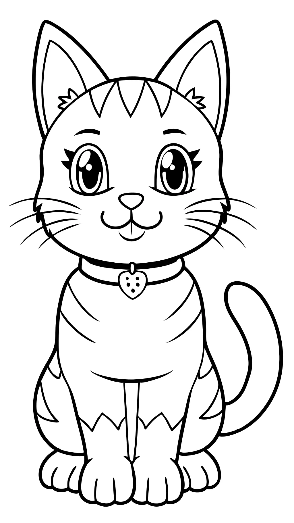 coloriages de chat anime